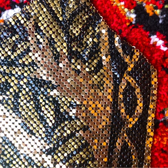 Douglas Ferguson c. 1980s handpainted metallic mesh bib Vintage Studio 54 - Picture 5 of 10